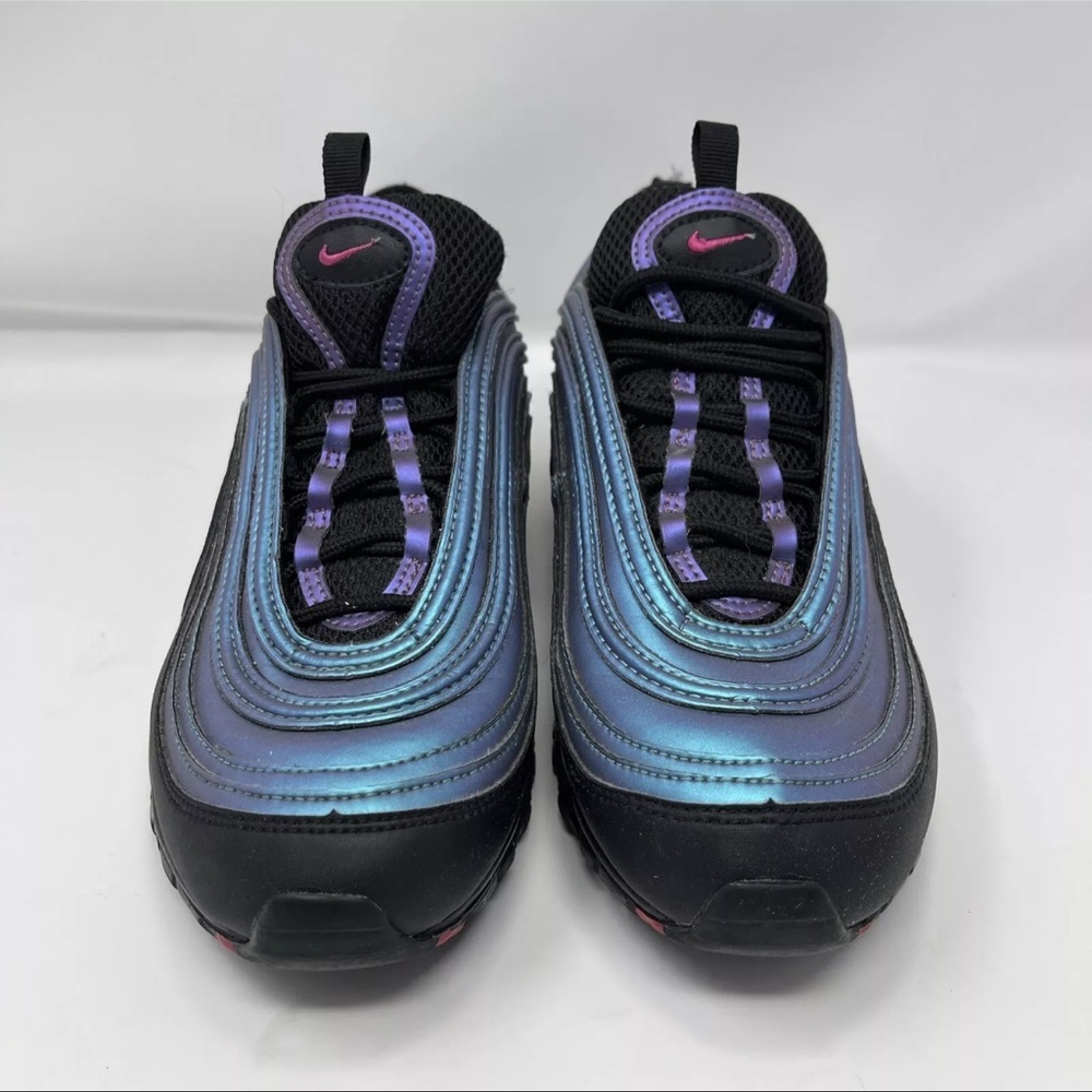 Nike Air Max 97' LX Throwback Future Shoes 6.5Y Black Blue AV1165-001 Metallic - Picture 4 of 7